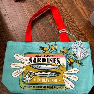 Trader Joe’s Sardines in Olive Oil Bag Limited edition tote